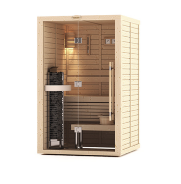 САУНА В СБОРЕ SAWO 1414LS-PD-G (1,4М Х 1,4М, КЕДР, ПОЛНОСТЬЮ СТЕКЛЯННАЯ СТЕНА, ДИЗАЙН PIANO, ЛЕВАЯ) (рис.2)